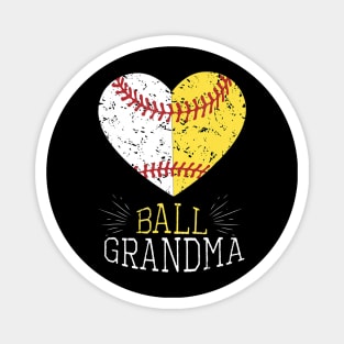 Mom Funny Baseball Shirt Ball Grandma Softball Magnet